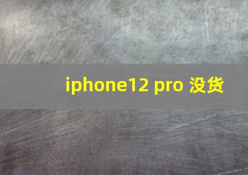 iphone12 pro 没货